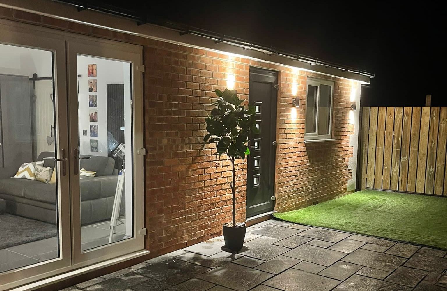 Garden room, brickwork and patio by JP Roofing and Building