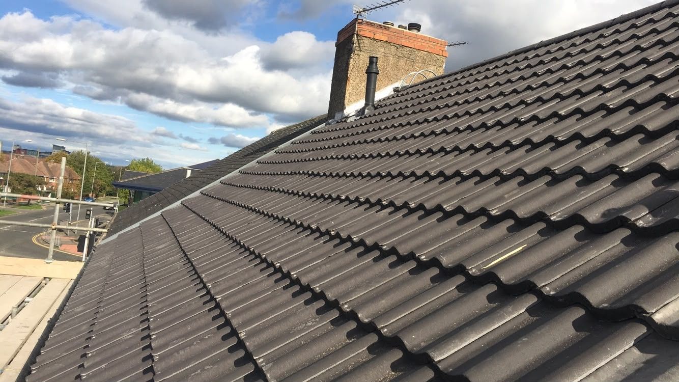 Re-roof finished over the valley